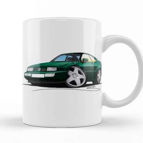 Baskı Dükkanı Vw Corrado Green 01 Beyaz Porselen Kupa Bardak