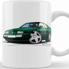 Baskı Dükkanı Vw Corrado Green 01 Beyaz Porselen Kupa Bardak