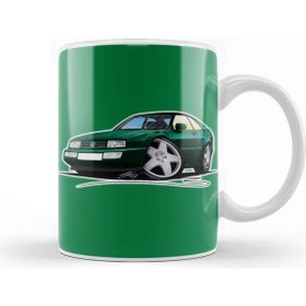 Baskı Dükkanı Vw Corrado Green Beyaz Porselen Kupa Bardak