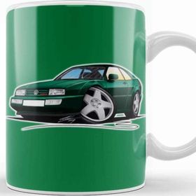Baskı Dükkanı Vw Corrado Green Beyaz Porselen Kupa Bardak