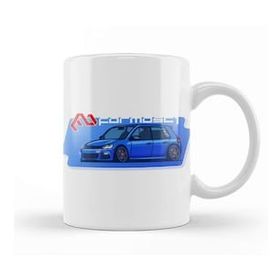 Baskı Dükkanı Vw Golf R Mk6 Graphic Beyaz Porselen Kupa Bardak