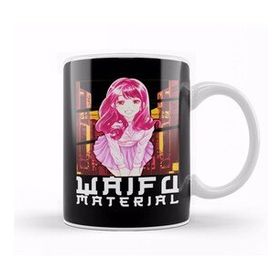 Baskı Dükkanı Waifu Material Anime Girl Japanese Cute Kawaii Beyaz Porselen Kupa Bardak