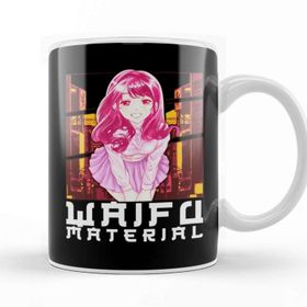 Baskı Dükkanı Waifu Material Anime Girl Japanese Cute Kawaii Beyaz Porselen Kupa Bardak