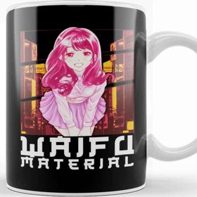 Baskı Dükkanı Waifu Material Anime Girl Japanese Cute Kawaii Beyaz Porselen Kupa Bardak