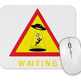 Baskı Dükkanı Waiting Esperando Black Mouse Pad