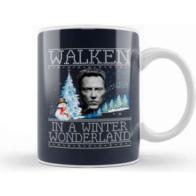 Baskı Dükkanı Walken In A Winter Wonderland Christmas Knit Beyaz Porselen Kupa Bardak