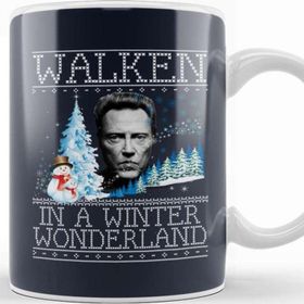 Baskı Dükkanı Walken In A Winter Wonderland Christmas Knit Beyaz Porselen Kupa Bardak