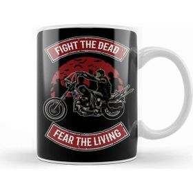 Baskı Dükkanı Walking Dead Daryl Dixon Fight The Dead Fear The Living Beyaz Porselen Kupa Bardak