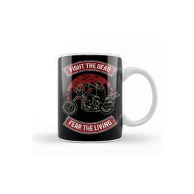 Baskı Dükkanı Walking Dead Daryl Dixon Fight The Dead Fear The Living Beyaz Porselen Kupa Bardak