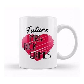 Baskı Dükkanı Walking Dead Future Mrs Rick Grimes Love Heart Beyaz Porselen Kupa Bardak