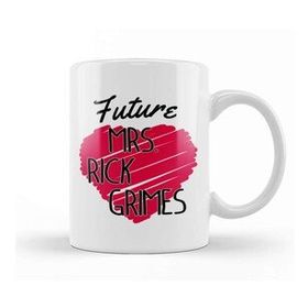 Baskı Dükkanı Walking Dead Future Mrs Rick Grimes Love Heart Beyaz Porselen Kupa Bardak