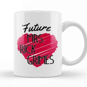 Baskı Dükkanı Walking Dead Future Mrs Rick Grimes Love Heart Beyaz Porselen Kupa Bardak
