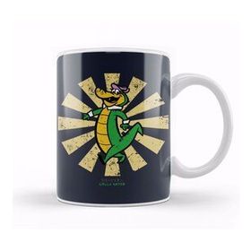 Baskı Dükkanı Wally Gator Retro Japanese Beyaz Porselen Kupa Bardak