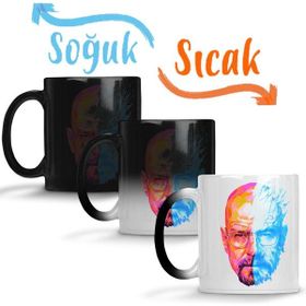 Baskı Dükkanı Walter White and Heisenberg Sihirli Porselen Kupa