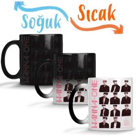 Baskı Dükkanı Wanna One Energetic Pink Version Sihirli Porselen Kupa