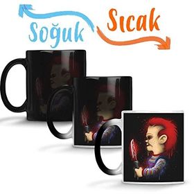 Baskı Dükkanı Wanna Play Chucky Sihirli Porselen Kupa