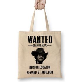 Baskı Dükkanı Wanted Hector Escaton Bez Kadın Günlük Çanta