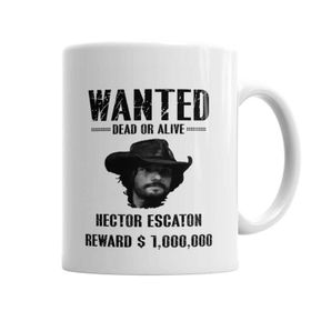Baskı Dükkanı Wanted Hector Escaton Sihirli Porselen Kupa