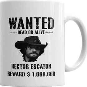 Baskı Dükkanı Wanted Hector Escaton Sihirli Porselen Kupa