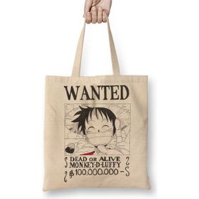 Baskı Dükkanı Wanted Luffy Bez Kadın Günlük Çanta