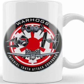 Baskı Dükkanı Warhogs Imperial 104 Tk Attack Squadron Beyaz Porselen Kupa Bardak