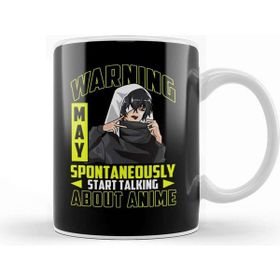 Baskı Dükkanı Warning May Spontaneously Start Talking Anime Beyaz Porselen Kupa Bardak