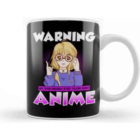 Baskı Dükkanı Warning May Spontaneously Start Talking Anime Beyaz Porselen Kupa Bardak