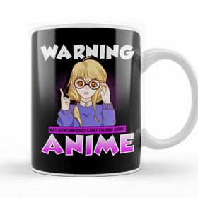 Baskı Dükkanı Warning May Spontaneously Start Talking Anime Beyaz Porselen Kupa Bardak