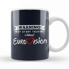 Baskı Dükkanı Warning May Start Talking About Eurovision Beyaz Porselen Kupa Bardak