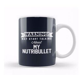 Baskı Dükkanı Warning May Start Talking About My Nutribullet Beyaz Porselen Kupa Bardak
