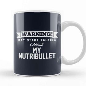 Baskı Dükkanı Warning May Start Talking About My Nutribullet Beyaz Porselen Kupa Bardak