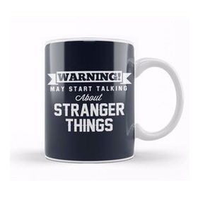 Baskı Dükkanı Warning May Start Talking About Stranger Things Beyaz Porselen Kupa Bardak