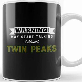 Baskı Dükkanı Warning May Start Talking About Twin Peaks Beyaz Porselen Kupa Bardak