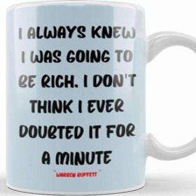 Baskı Dükkanı Warren Buffett Quotes Entrepreneurs Motivation Inspiration Success Work Gift Beyaz Porselen Kupa Bardak