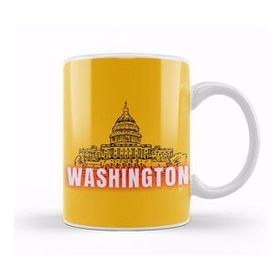 Baskı Dükkanı Washington Art Beyaz Porselen Kupa Bardak