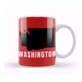 Baskı Dükkanı Washington Art Beyaz Porselen Kupa Bardak