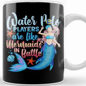 Baskı Dükkanı Water Polo Players Are Like Mermaids In Battle Beyaz Porselen Kupa Bardak