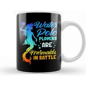 Baskı Dükkanı Water Polo Players Are Mermaids In Battle Beyaz Porselen Kupa Bardak