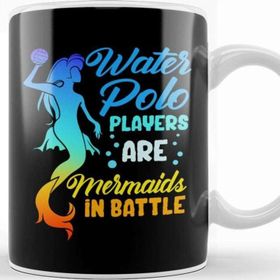 Baskı Dükkanı Water Polo Players Are Mermaids In Battle Beyaz Porselen Kupa Bardak