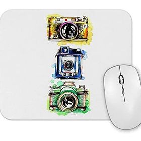 Baskı Dükkanı Watercolor Camera Mouse Pad