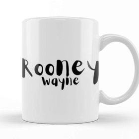 Baskı Dükkanı Wayne Rooney Beyaz Porselen Kupa Bardak