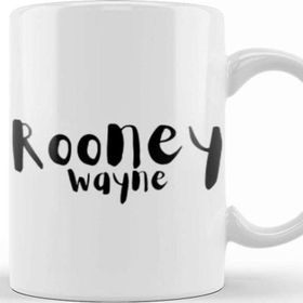 Baskı Dükkanı Wayne Rooney Beyaz Porselen Kupa Bardak