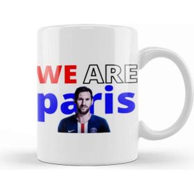 Baskı Dükkanı We Are Parıs Leo Messi Beyaz Porselen Kupa Bardak