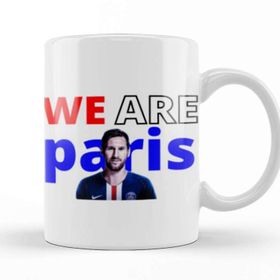 Baskı Dükkanı We Are Parıs Leo Messi Beyaz Porselen Kupa Bardak