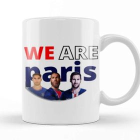 Baskı Dükkanı We Are Parıs Leo Messi Hakımı Ramos Psg Beyaz Porselen Kupa Bardak