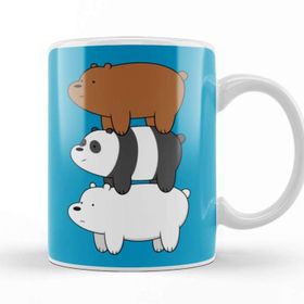 Baskı Dükkanı We Bare Bears 010 Beyaz Porselen Kupa Bardak