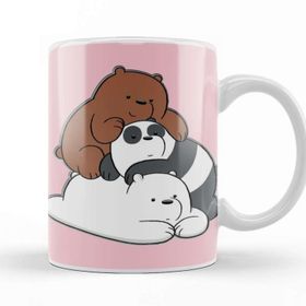 Baskı Dükkanı We Bare Bears 012 Beyaz Porselen Kupa Bardak