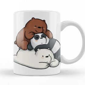 Baskı Dükkanı We Bare Bears 015 Beyaz Porselen Kupa Bardak