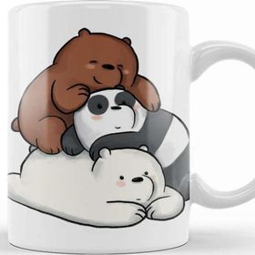 Baskı Dükkanı We Bare Bears 015 Beyaz Porselen Kupa Bardak