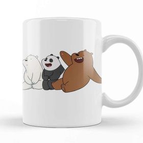 Baskı Dükkanı We Bare Bears 018 Beyaz Porselen Kupa Bardak